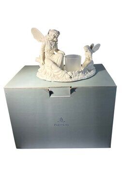 Partylite Ariana & Althea Fairy Votive Candle Holder Glass Cup P7626 Like New